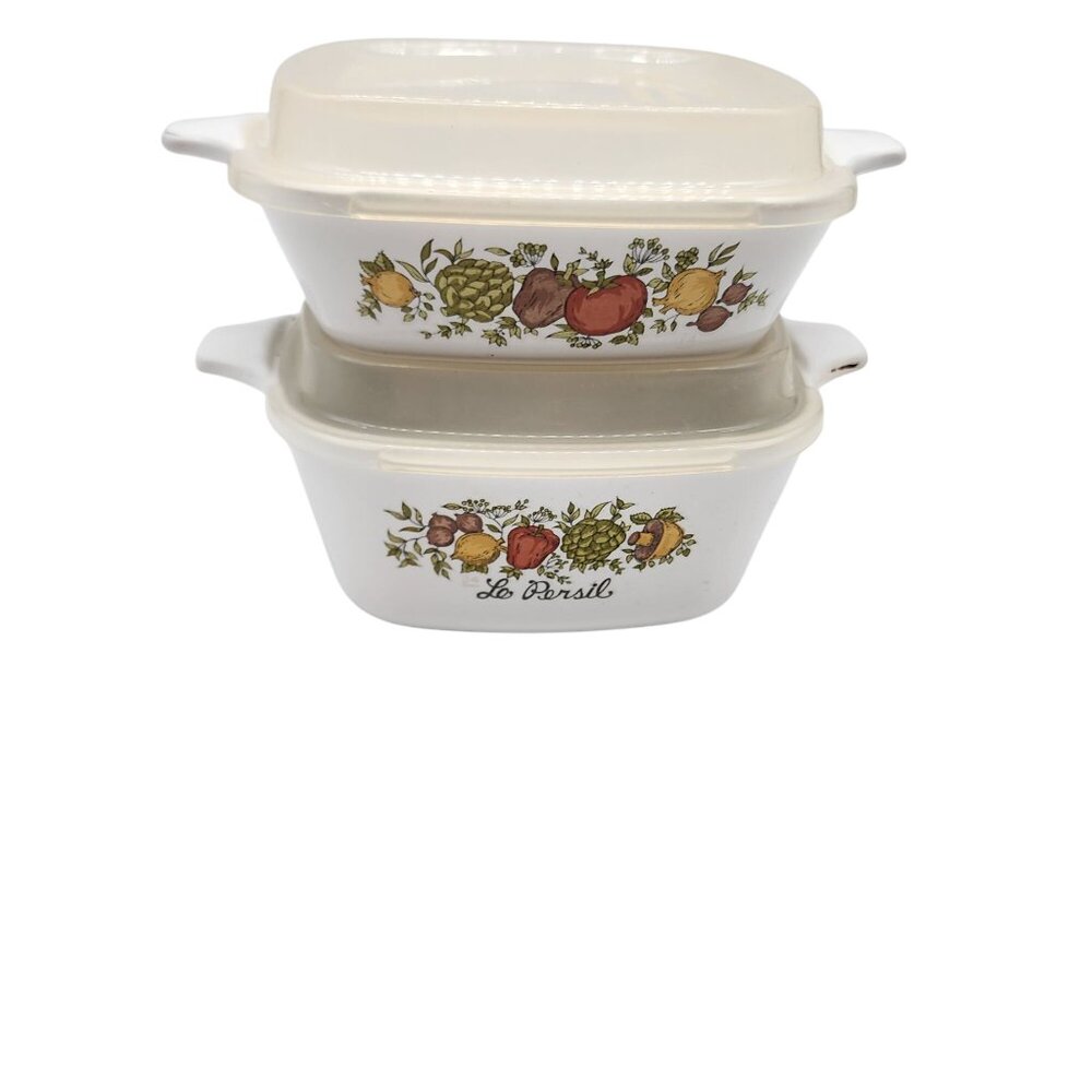 Corning Ware Le Persil 1 3/4 Cup Baking Dishes With Lids Range/Oven/Microwave Sa